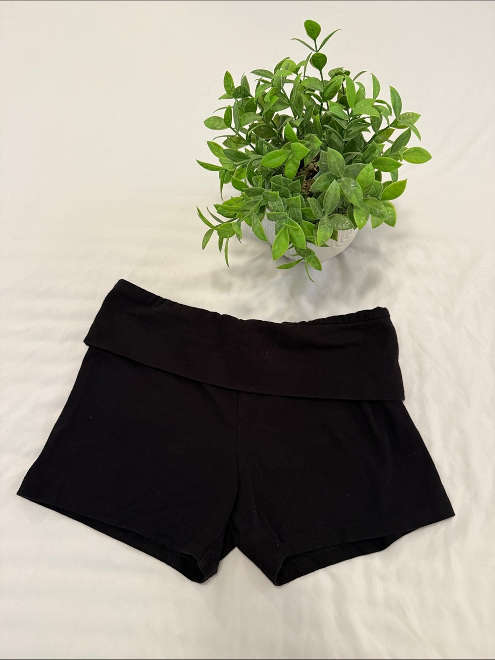 Kids art class Black Fold-Over Waist Bike Shorts